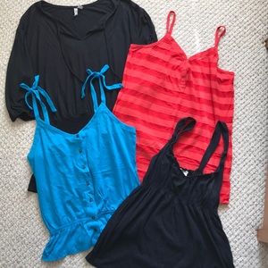 LOT of 4 Old Navy 3/4 sleeve Top & 3 Tanks